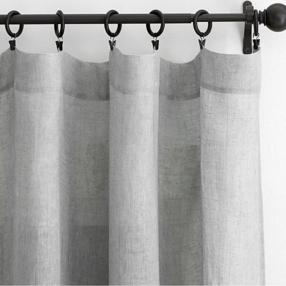 SOLD - Pottery Barn Belgian Flax Linen Sheer curtain panel